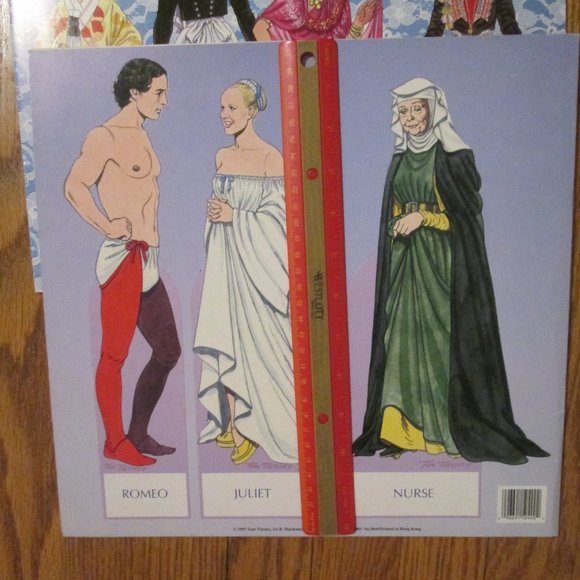 2 Vintage 1995 Tom Tierney Paper Doll Sets BRIDES AROUND the WORLD  ROMEO JULIET - Picture 2 of 9